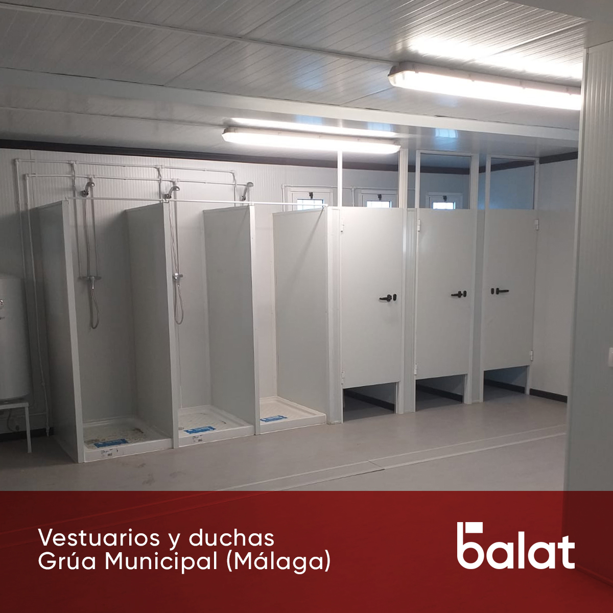 Locomotora ciclo Cenar Vestuarios y duchas prefabricadas en Málaga - Balat