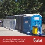 Sanitarios portátiles feria del libro en Madrid